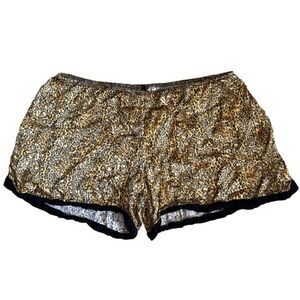 Little Satin Leopard Intimates Shortie Shorts - Size Medium